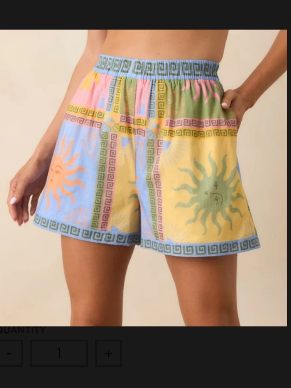Paradisa Rio Sun Print Cotton Shorts